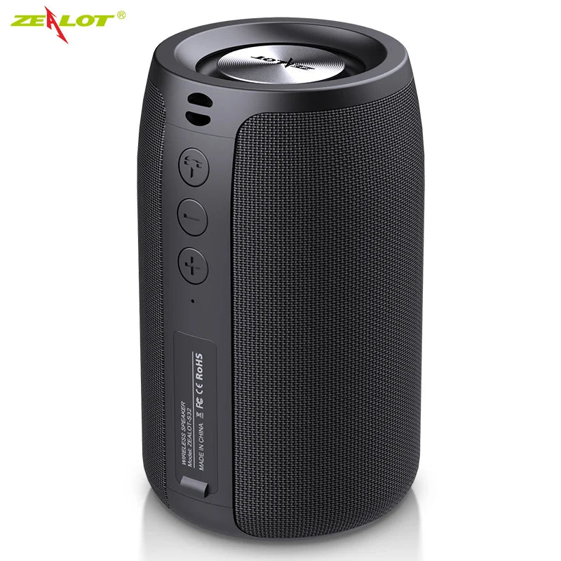 ZEALOT S32 Enceinte Bluetooth Subwoofer IPX6 TWS Portable 1800mAh – CLEVI Paris