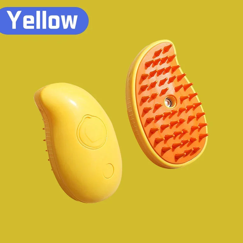 Brosse Vapeur 3-en-1 pour Chat & Chien Spray Massage Anti-Poils USB — CLEVI Paris