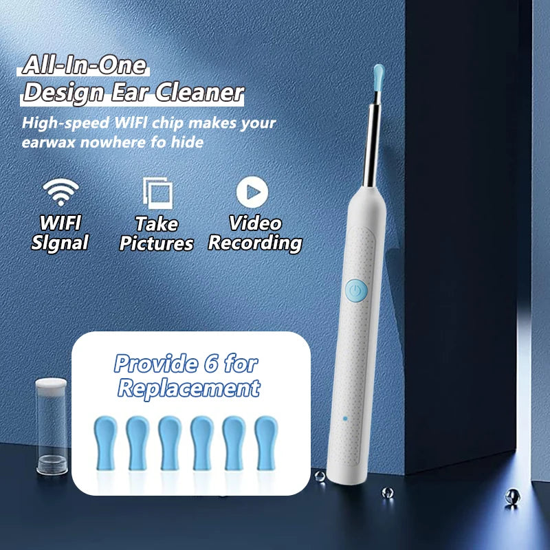 Otoscope Connecté WiFi avec Caméra HD 1080P Nettoyeur Auriculaire Visuel — CLEVI Paris