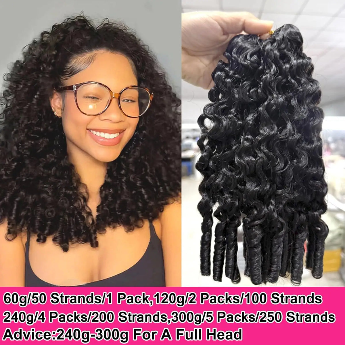 Extensions crochet bouclées, cheveux humains – CLEVI Paris