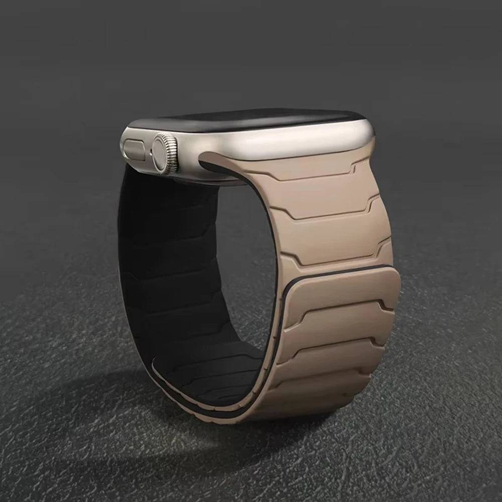 Bracelet Silicone Magnétique Apple Watch – Compatible Series 1–11 SE Ultra 1/2/3 – 38 40 41 42 44 45 46 49mm – CLEVI Paris