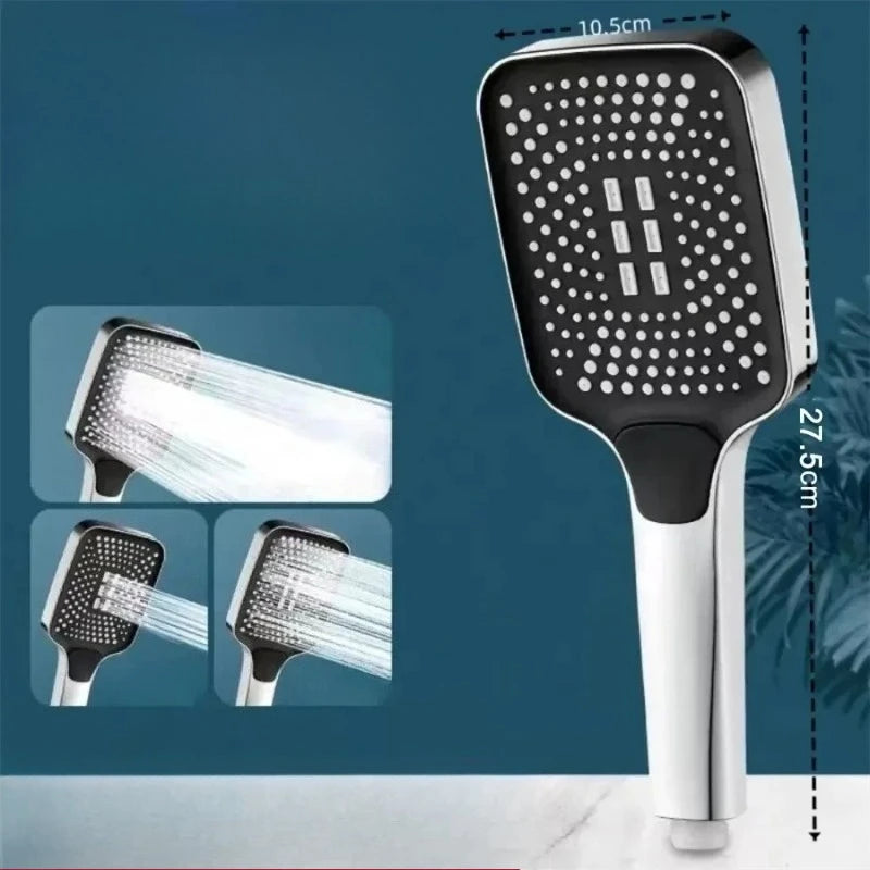 Pommeau de Douche Haute Pression 3 Modes – Économie d’Eau