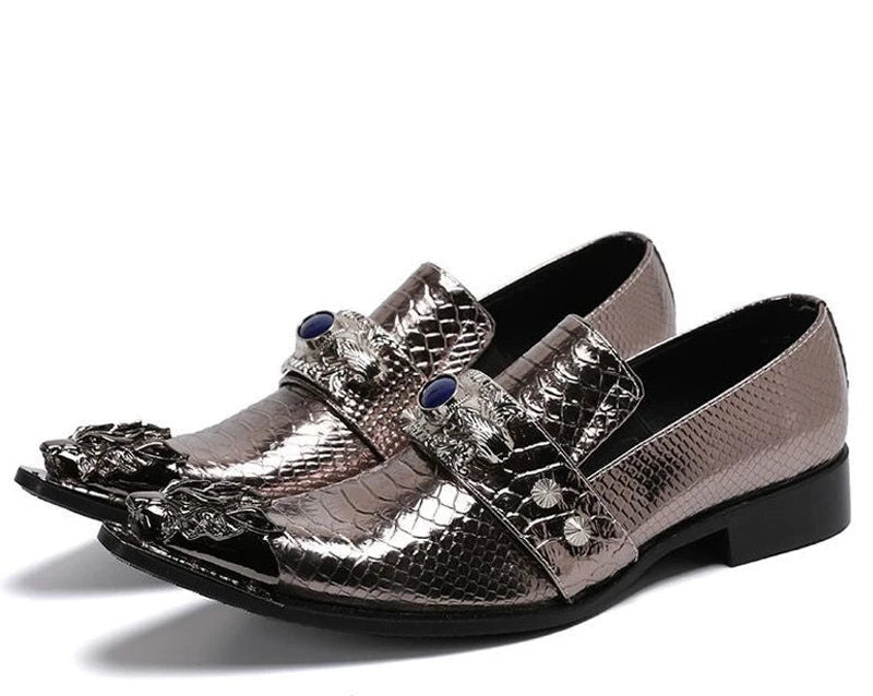 Mocassins Homme Luxe Oxford Slip-On – Bout Métallique, Cuir Suédé – CLEVI Paris