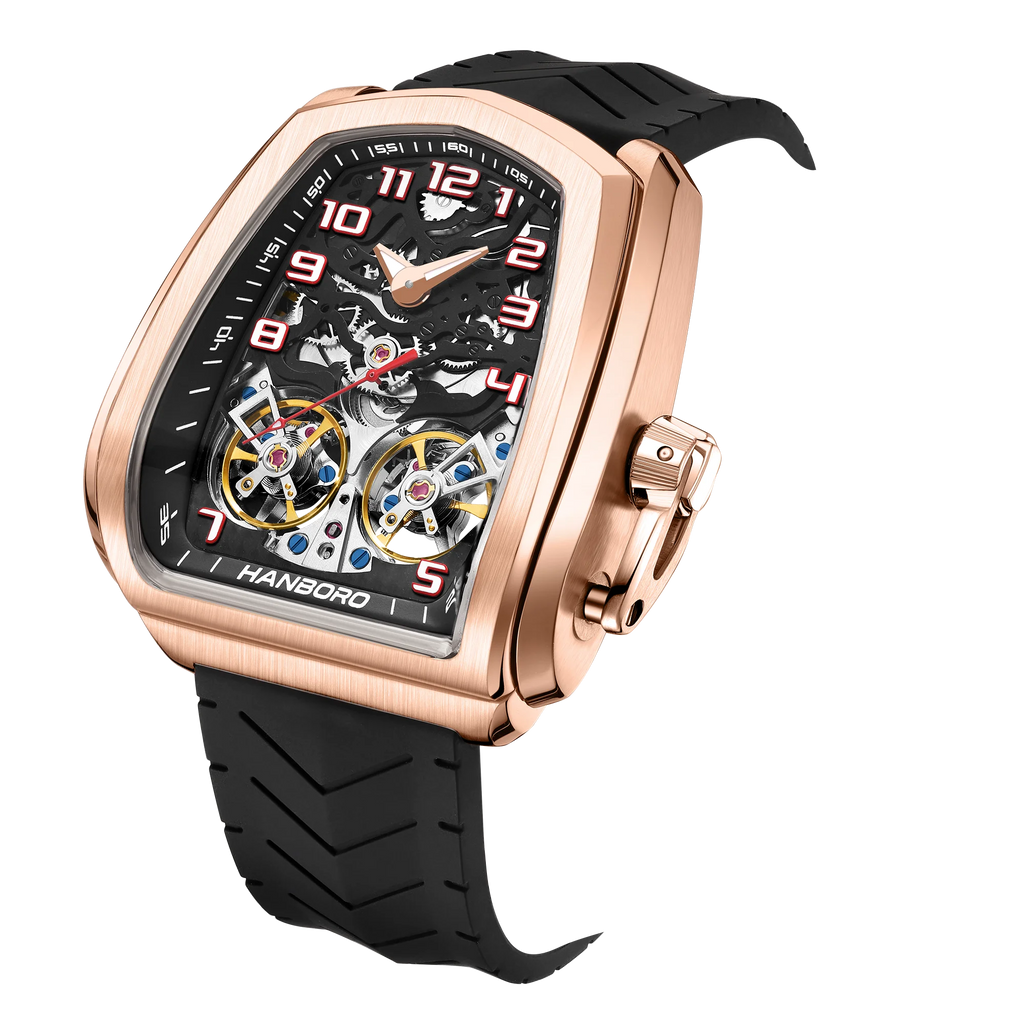 Montre Homme Automatique Double Volant Boîtier Racing Hanboro 985 – CLEVI Paris
