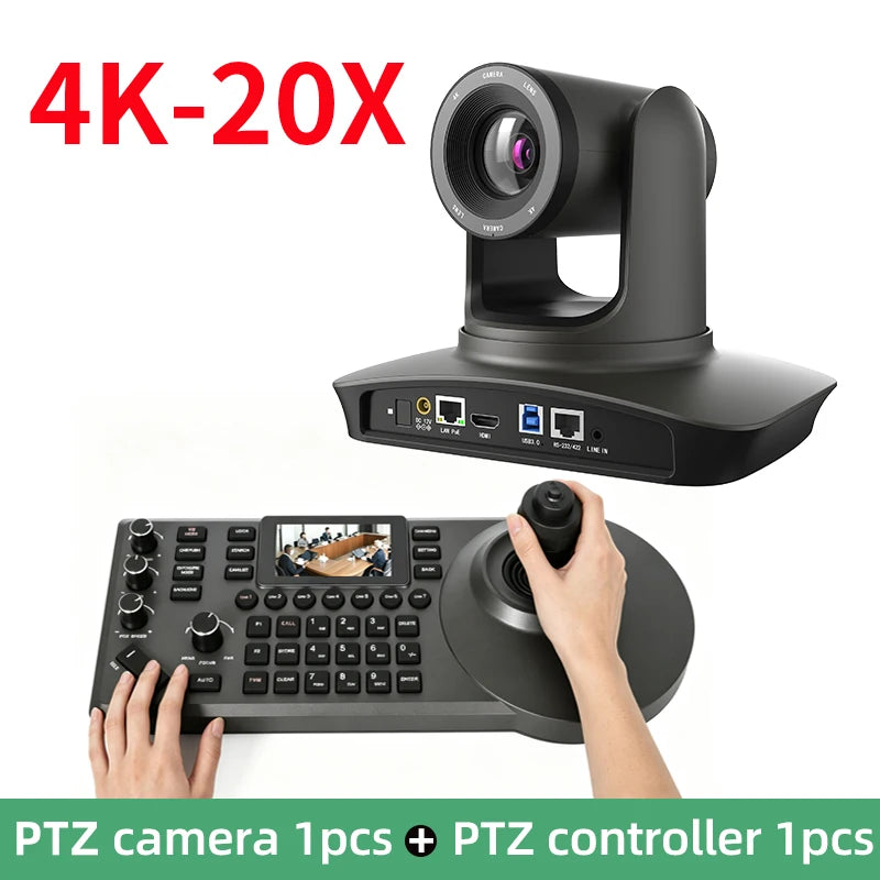 Caméra PTZ 4K SGSHIXV – Suivi IA 20x Zoom Optique Capteur Sony 8MP HDMI USB LAN PoE Conférence Diffusion Live – CLEVI Paris
