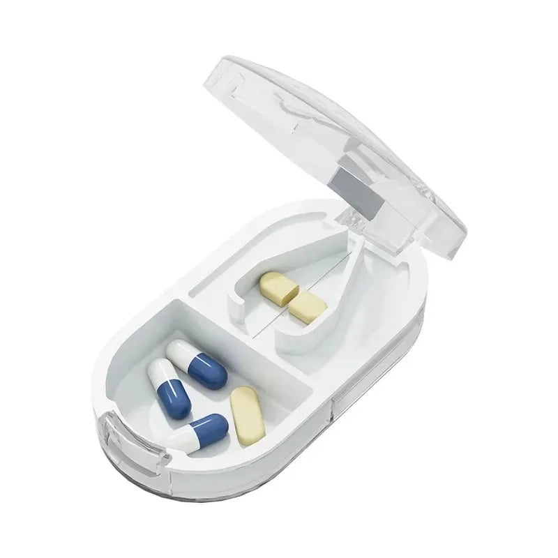 Pilulier portable avec option coupe-comprimés – CLEVI Paris
