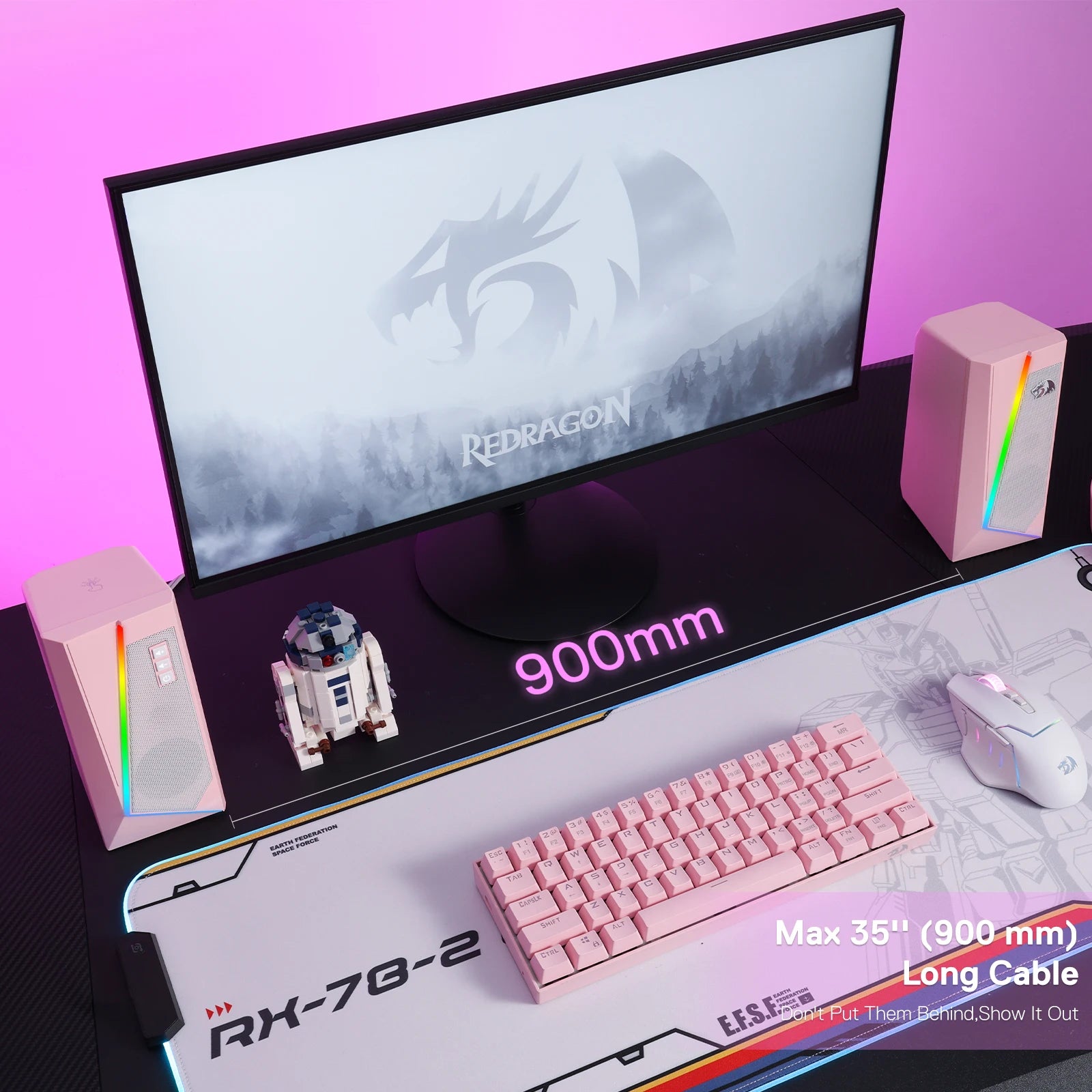 Enceintes PC Redragon GS520 Anvil RGB 2.0 Stéréo 6 Modes LED USB – CLEVI Paris