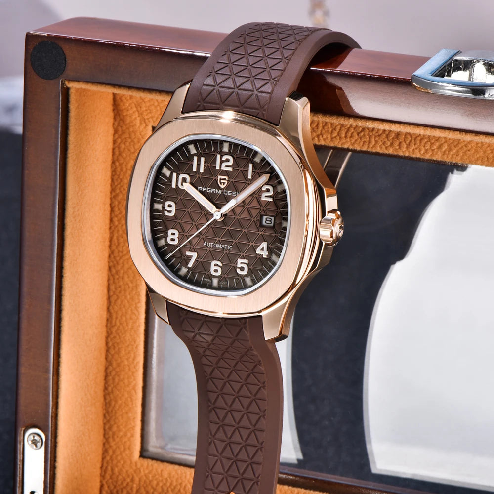 Montre PAGANI DESIGN PD-YS031 – Automatique, Verre Saphir AR, Acier Inoxydable, Couronne Visée, Étanche 10 ATM – CLEVI Paris