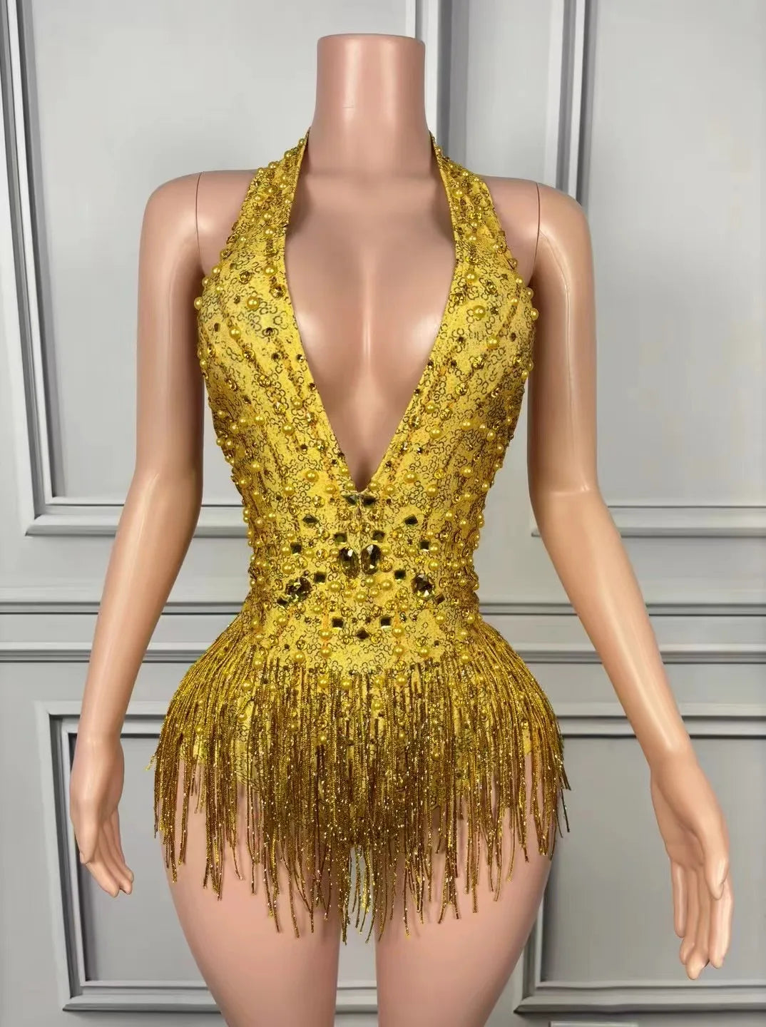 Combinaison de scène à franges femme – CLEVI Paris