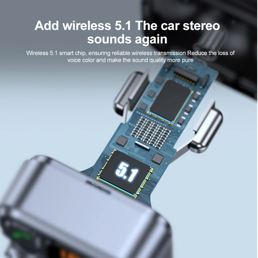 Transmetteur FM Bluetooth 5.1 Voiture Kebidumei – Charge Rapide 20W USB-C, Mains Libres, Lecteur MP3, Affichage Tension