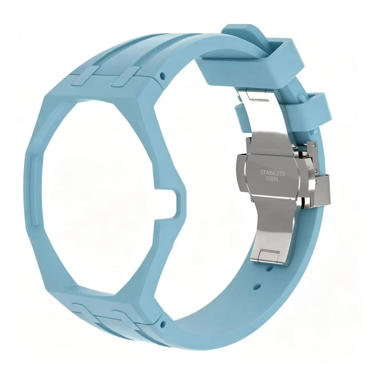 Kit Bracelet FKM + Boîtier Céramique Compatible Swatch x AP Royal Oak Boucle Déployante – CLEVI Paris