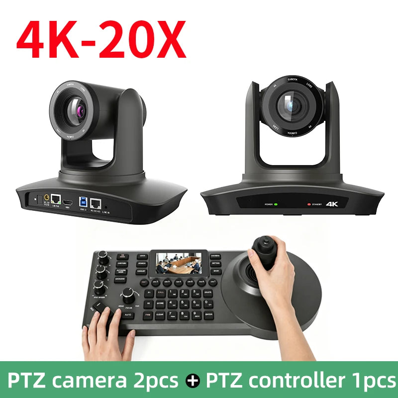 Caméra PTZ 4K SGSHIXV – Suivi IA 20x Zoom Optique Capteur Sony 8MP HDMI USB LAN PoE Conférence Diffusion Live – CLEVI Paris