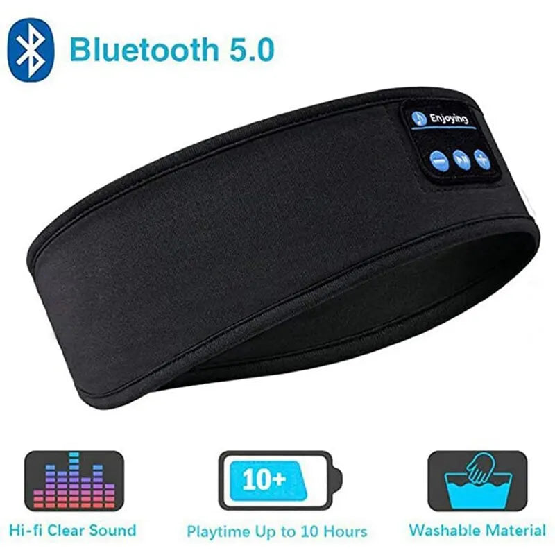 Bandeau Audio Bluetooth 5.0 avec Masque de Sommeil — ANC, Élastique, Sport & Nuit | CLEVI Paris
