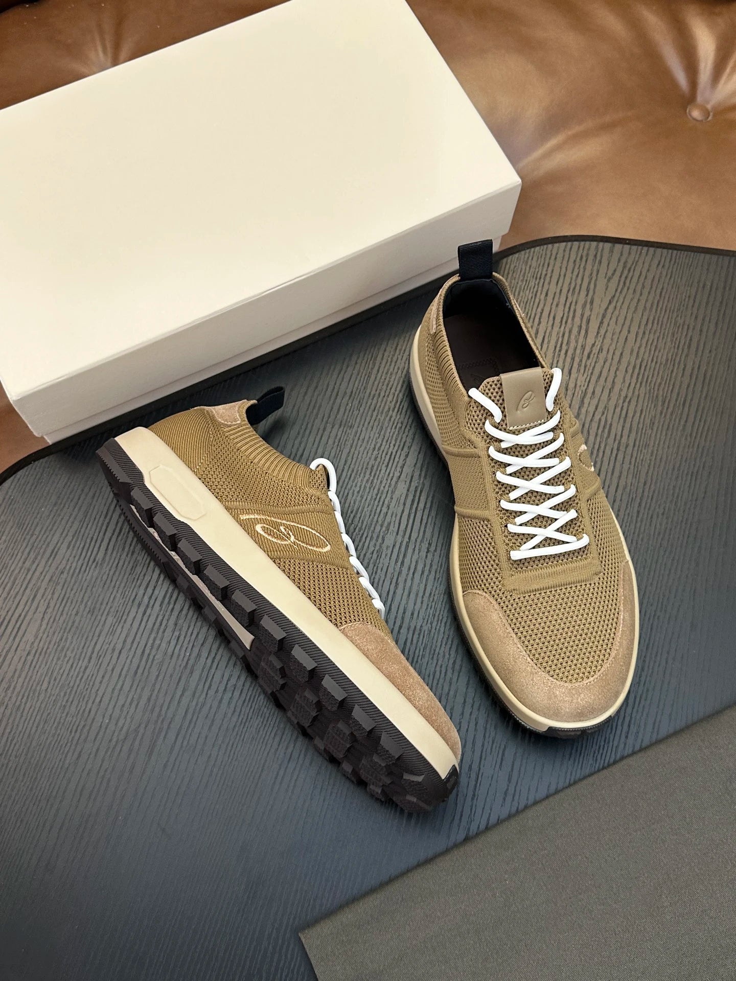 Sneakers Homme Cuir Véritable Imprimé Respirant Casual Sport EU 38-46 – CLEVI Paris