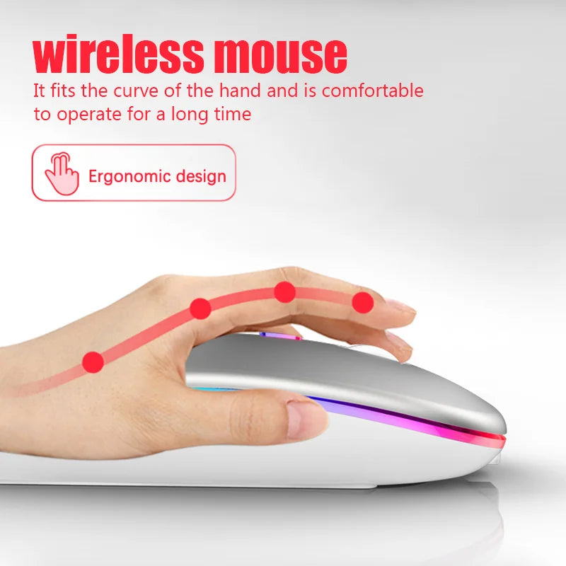 Souris Bluetooth Sans Fil HXSJ — Double Mode 2.4GHz, RGB, 1600 DPI, Rechargeable, PC & Mac | CLEVI Paris