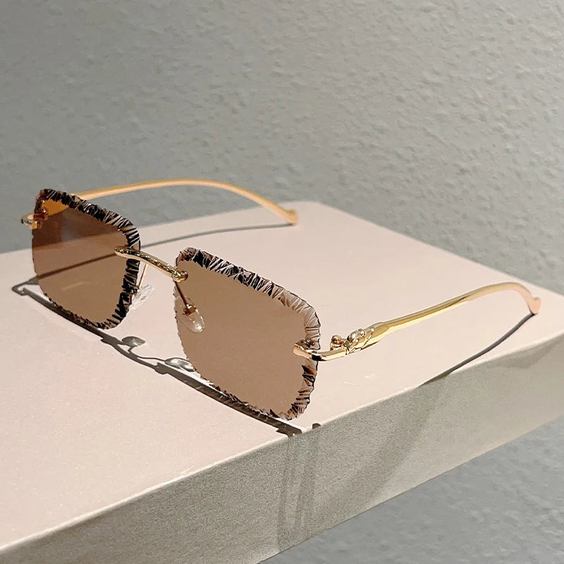 Lunettes de Soleil Sans Monture Carrées Verres Dégradés UV400 — CLEVI Paris