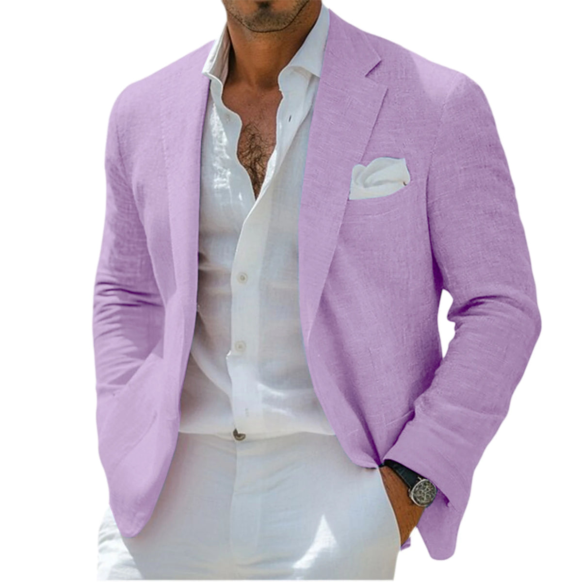 Blazer homme en lin coupe slim – CLEVI Paris