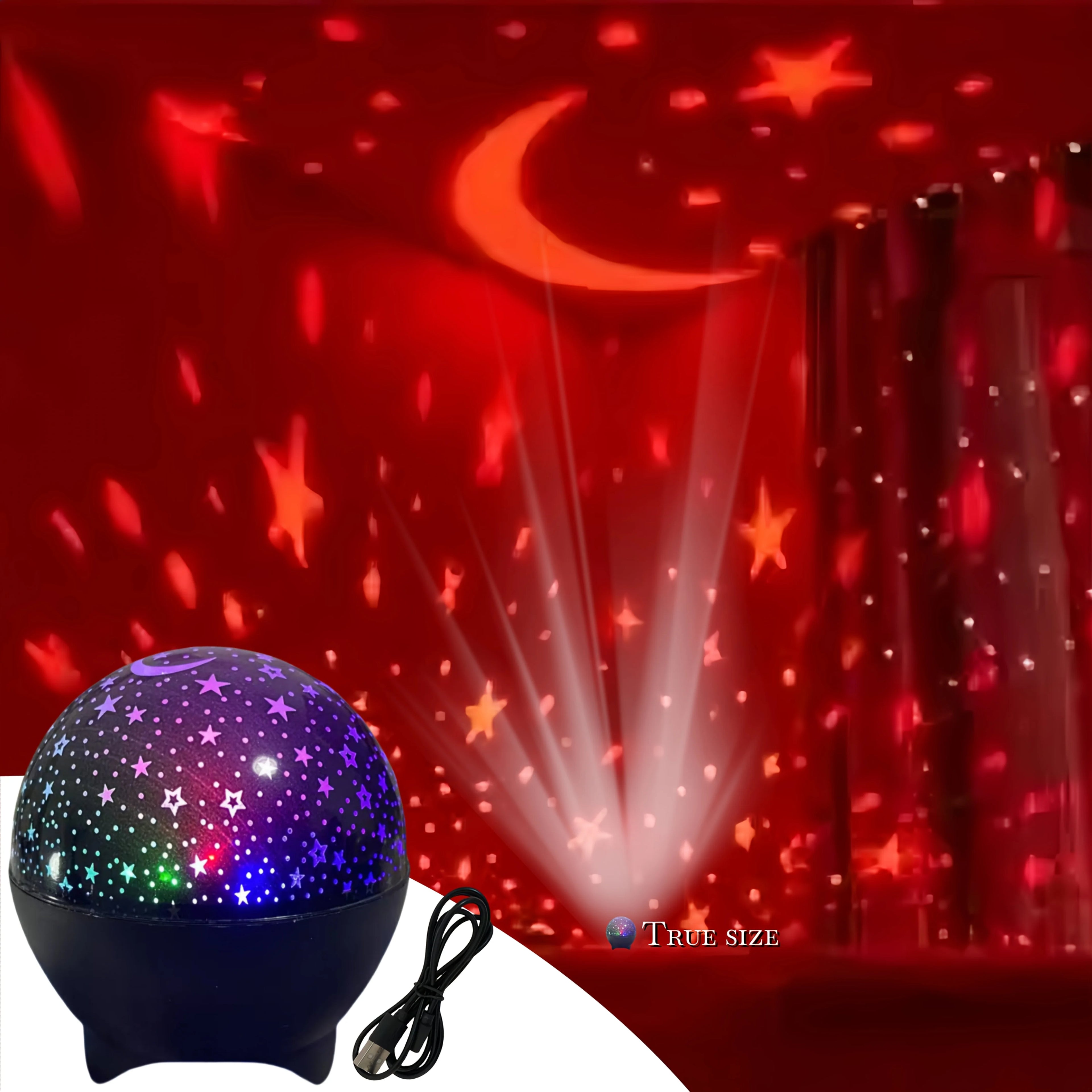 Projecteur Ciel Étoilé LED 7 Modes – Lumière Galaxie Lune, Déco Chambre & Cadeau