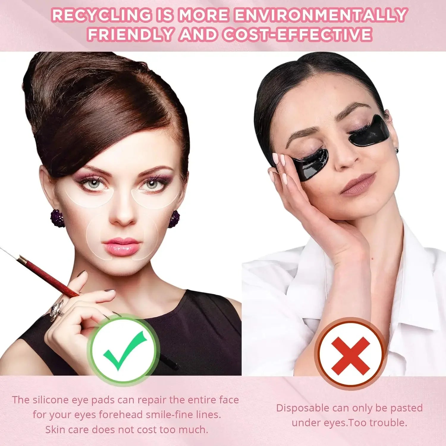 12 Patchs Silicone Anti-Rides Yeux & Visage – CLEVI Paris