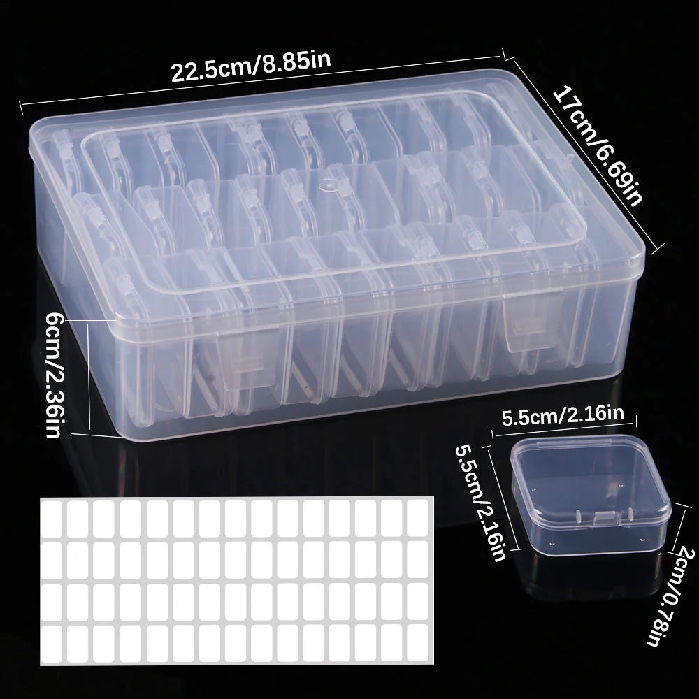 Boîte de Rangement Plastique Multi-Cases | Diamond Painting, Nail Art, Bijoux & Strass – CLEVI Paris