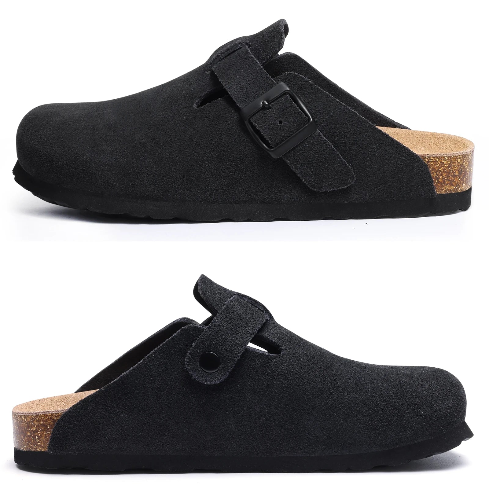 Mules Clogs Daim & Liège Style Britannique | Mixte EU 36-46 Multicolore
