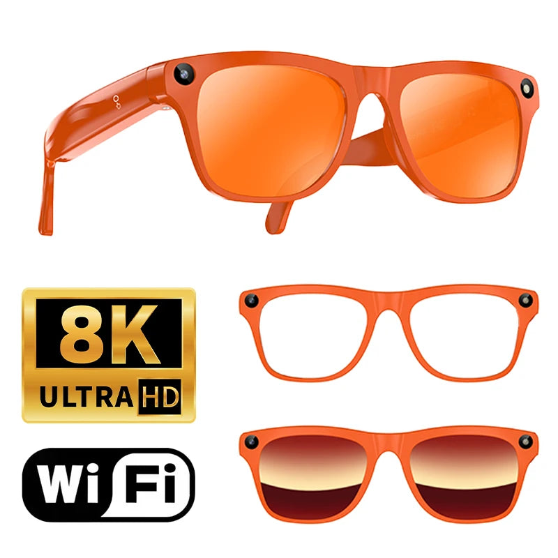 Lunettes Connectées Lenovo Smart AI – Caméra 8MP Bluetooth Traduction IA Assistant Vocal Appels Photo Vidéo Unisexe – CLEVI Paris