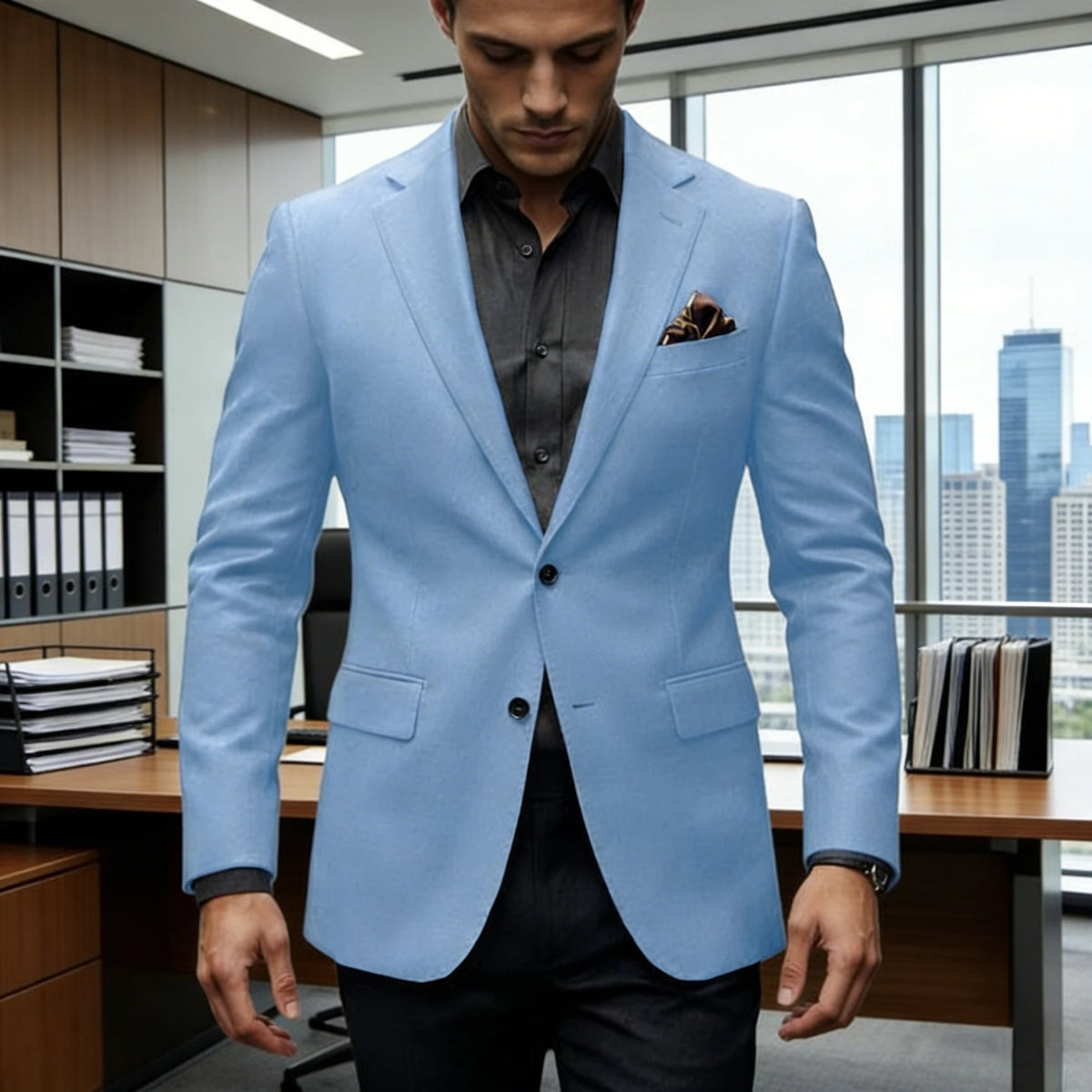 Blazer homme ajusté 2 boutons – CLEVI Paris