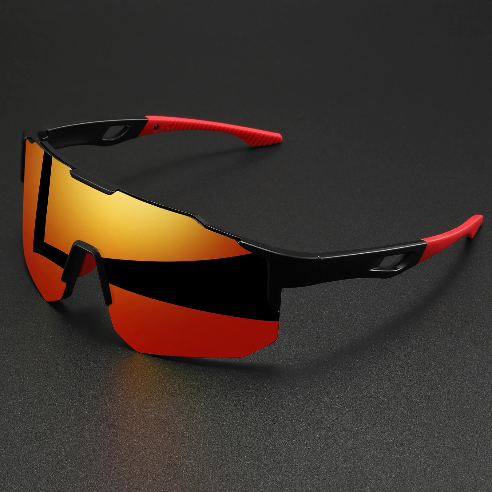 Lunettes de Soleil Sport Oversized Wraparound Unisexe UV400 Miroir – CLEVI Paris