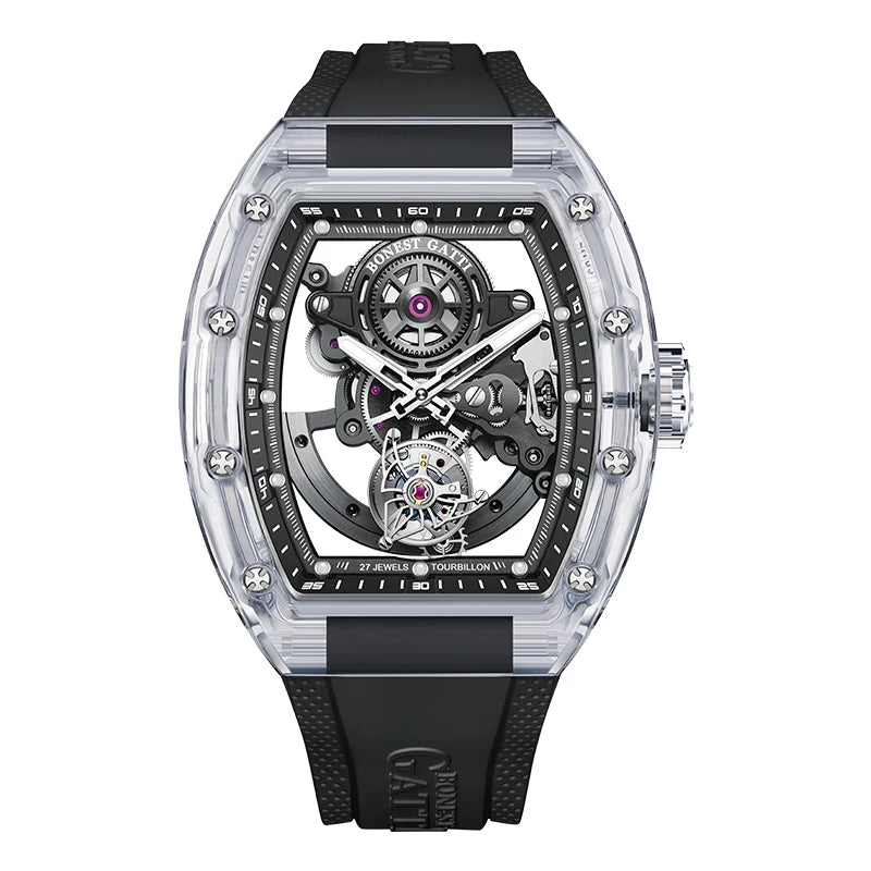 Montre Automatique Tourbillon BONEST GATTI – Verre Saphir Cadran Squelette