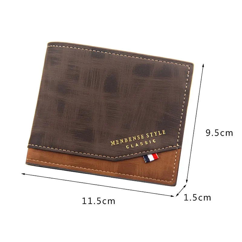 Portefeuille Homme Slim Cuir PU — Porte-Monnaie, Porte-Cartes & Photos, Noir & Marron | CLEVI Paris