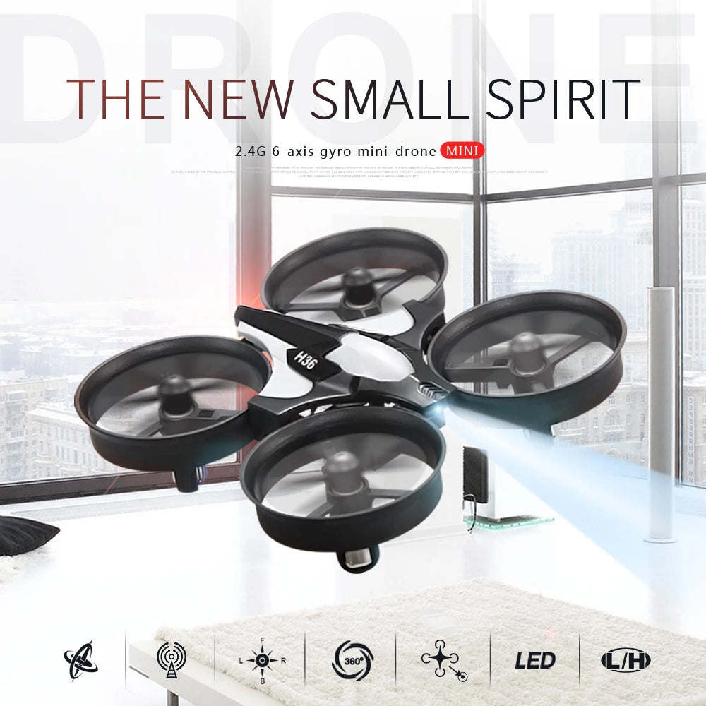 Mini Drone H36 6 Axes – Mode Sans Tête, Flip 360°, Retour Auto, Cadeau Enfant
