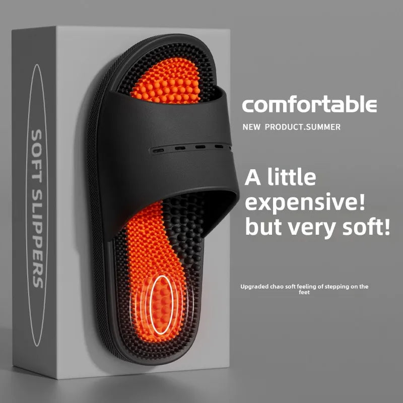 Chaussons Massage Homme – Semelle Acupression Antidérapante Intérieur Salle de Bain Été Pointures 40–45 – CLEVI Paris