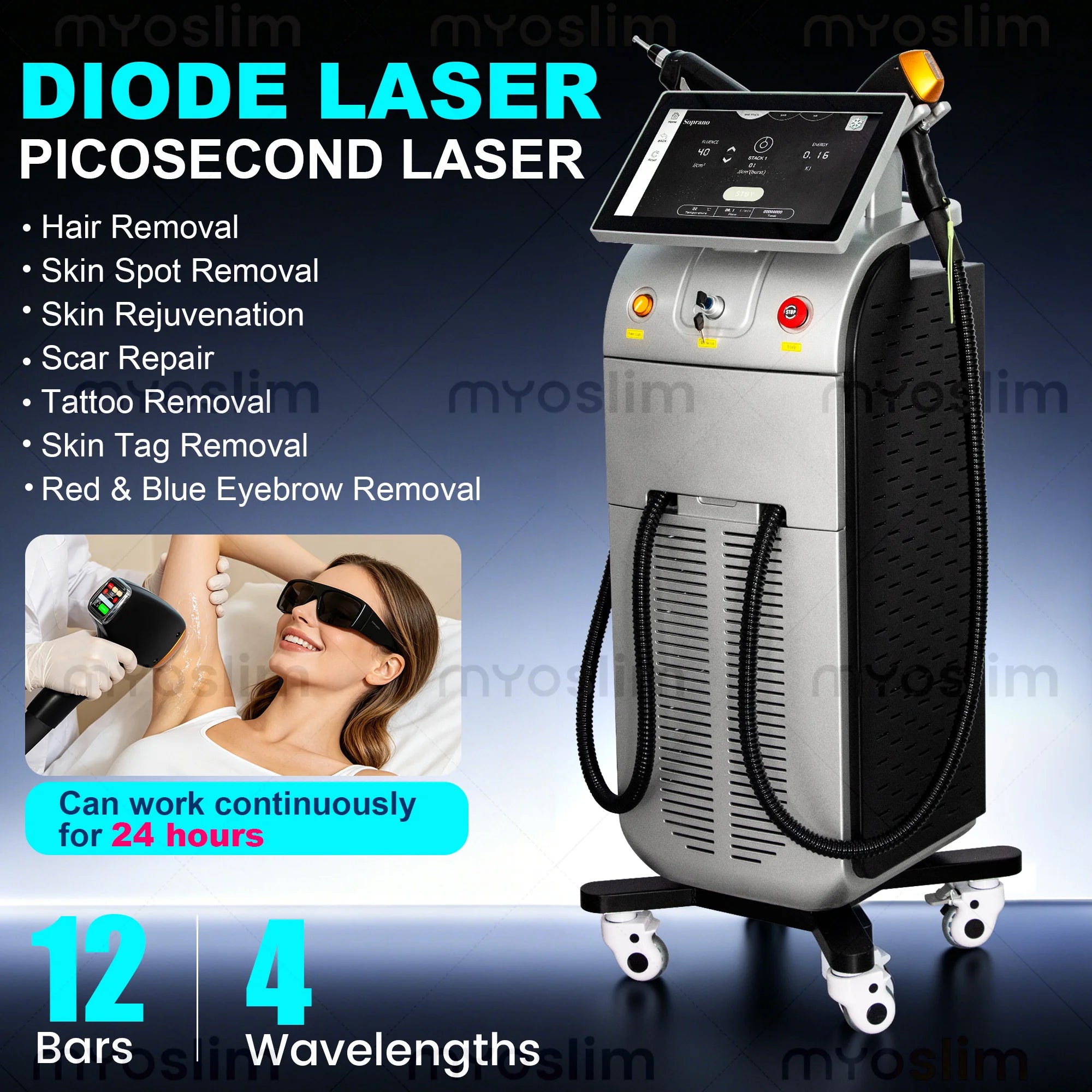 Machine Laser Diode 808nm 5000W FAC Épilation Permanente Professionnelle – CLEVI Paris