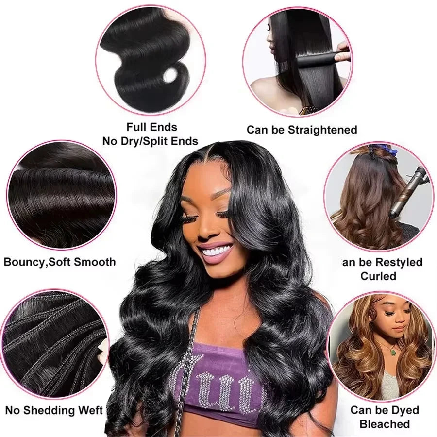 Extensions Body Wave Remy Hair Malaisien Noir Naturel – CLEVI Paris