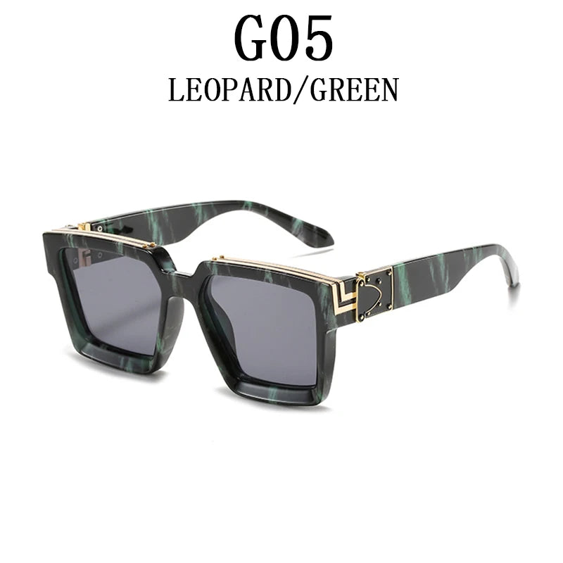 Lunettes de Soleil Carrées Vintage UV400 Unisexe – CLEVI Paris