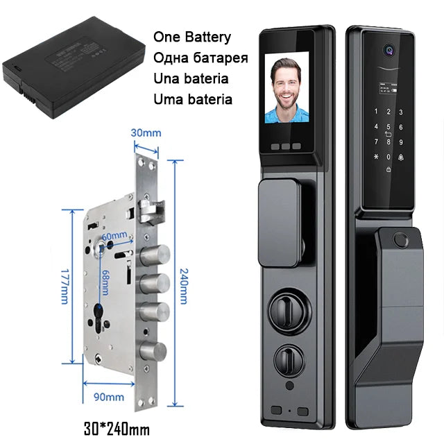 Serrure Connectée X6DL Extérieure IP66 Reconnaissance Faciale Caméra WiFi Tuya – CLEVI Paris