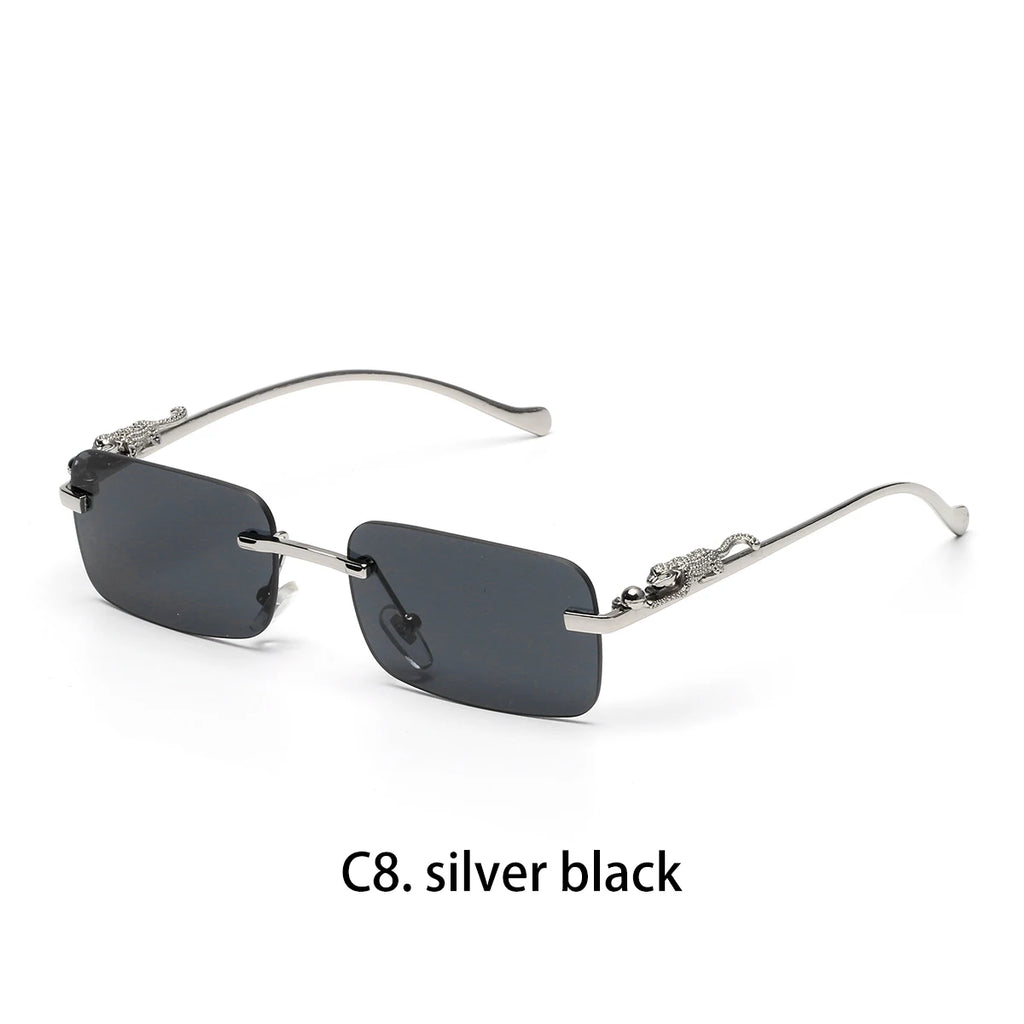 Lunettes de Soleil Sans Monture Carrées Hip Hop – Monture Polycarbonate UV400 Outdoor – CLEVI Paris