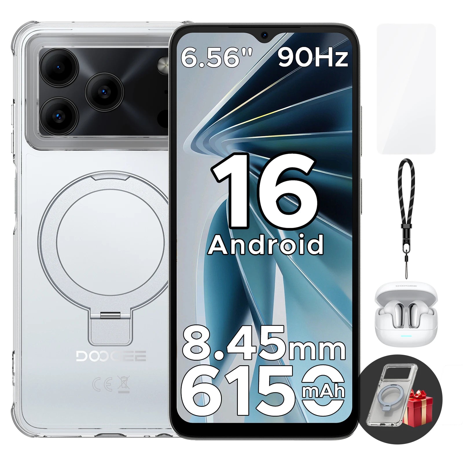 DOOGEE Note 56 – Smartphone Android 16 | 6150mAh | 24Go RAM | 6,56" | Double SIM