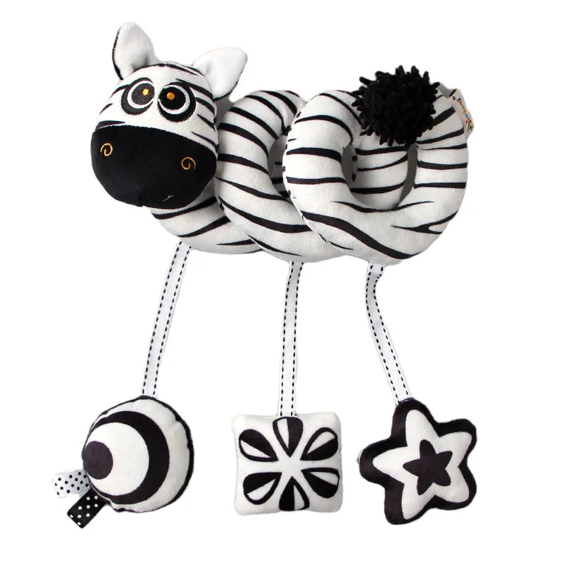 Jouet Sensoriel Bébé Spirale Peluche Animaux Musical Poussette Siège Auto QWZ – CLEVI Paris