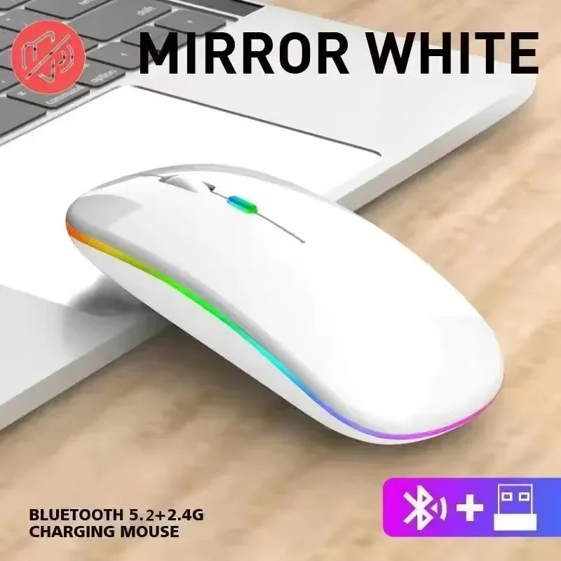 Souris Sans Fil PHONEPACE — Double Mode Bluetooth 5.2 & 2.4GHz, Silencieuse, LED, 1600 DPI | CLEVI Paris