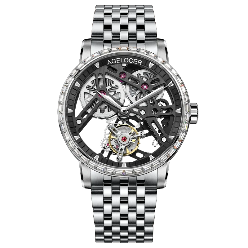 Montre Homme Flying Tourbillon Squelette Architectural 80h Agelocer Cal.A9001 Prix IAI – CLEVI Paris