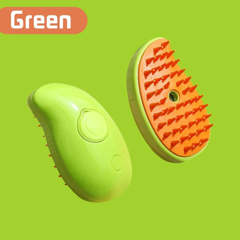 Brosse Vapeur 3-en-1 pour Chat & Chien Spray Massage Anti-Poils USB — CLEVI Paris