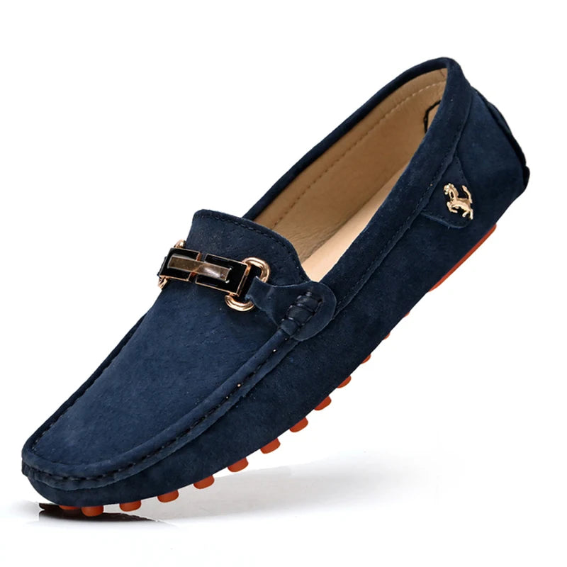 Mocassins Homme Daim Slip-On Décor Métallique Grande Taille | 4 Coloris, Tailles 37-48 – CLEVI Paris