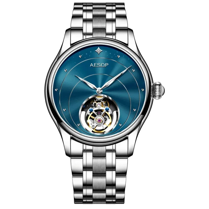 Montre Homme AESOP Tourbillon Édition Limitée – Mécanique Manuelle, Verre Saphir, Squelette