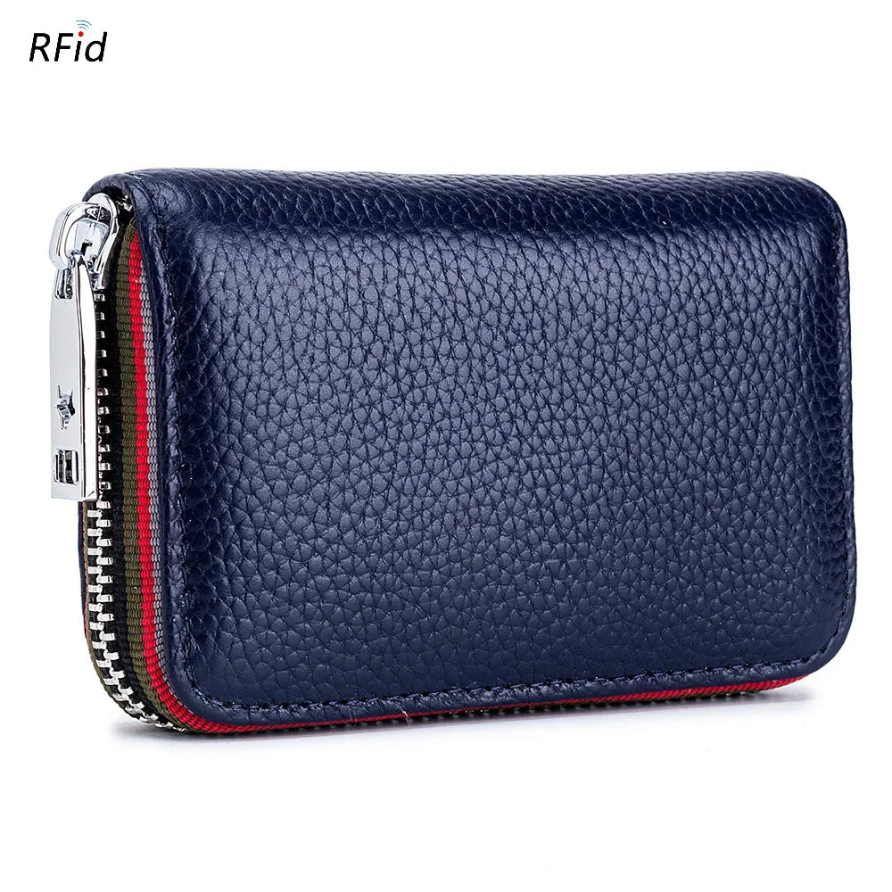 Porte-cartes Zippé en Cuir Véritable — CLEVI Paris