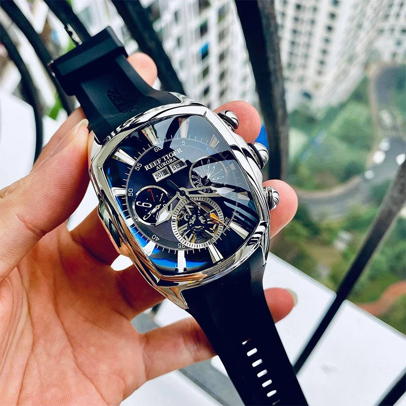 Montre Mécanique Homme Reef Tiger RGA3069 – Tourbillon Automatique, Acier 316L & 13 Coloris
