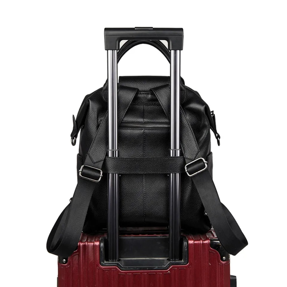 Sac à Dos Cuir Véritable Vachette Femme Vanderwah 3-en-1 Voyage – CLEVI Paris