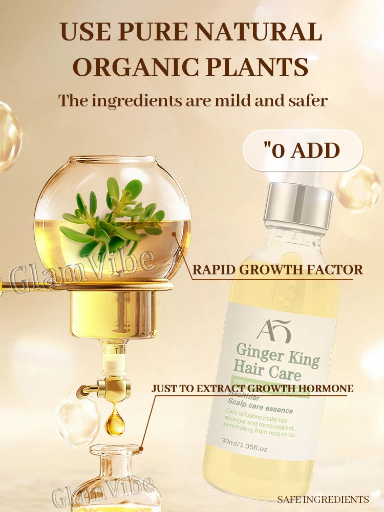 Essence Capillaire Ginger King Hair Care | Huile de Gingembre | Soin Cuir Chevelu & Anti-Chute | Unisexe – CLEVI Paris