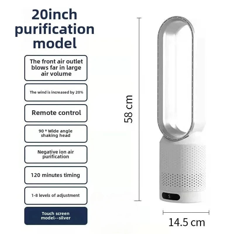 Ventilateur tour sur pied avec télécommande – CLEVI Paris