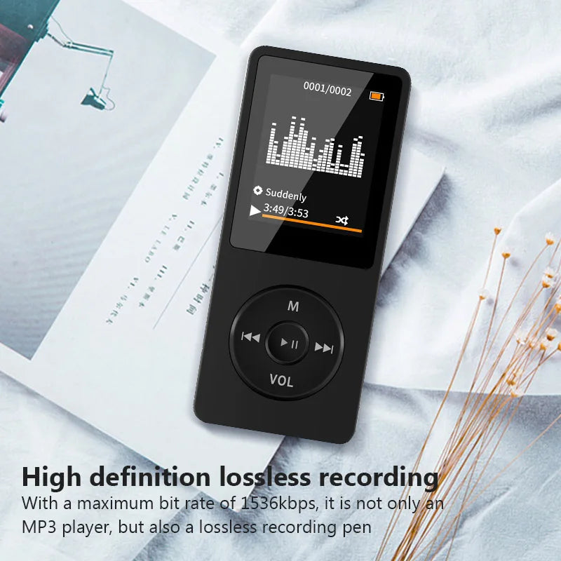 Lecteur MP3 Portable Bluetooth – Écran LCD, Radio FM, HiFi & Enregistreur Vocal